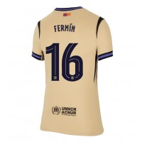 Stroje piłkarskie Barcelona Fermin Lopez #16 Koszulka Wyjazdowej dla damskie 2025-26 Krótki Rękaw